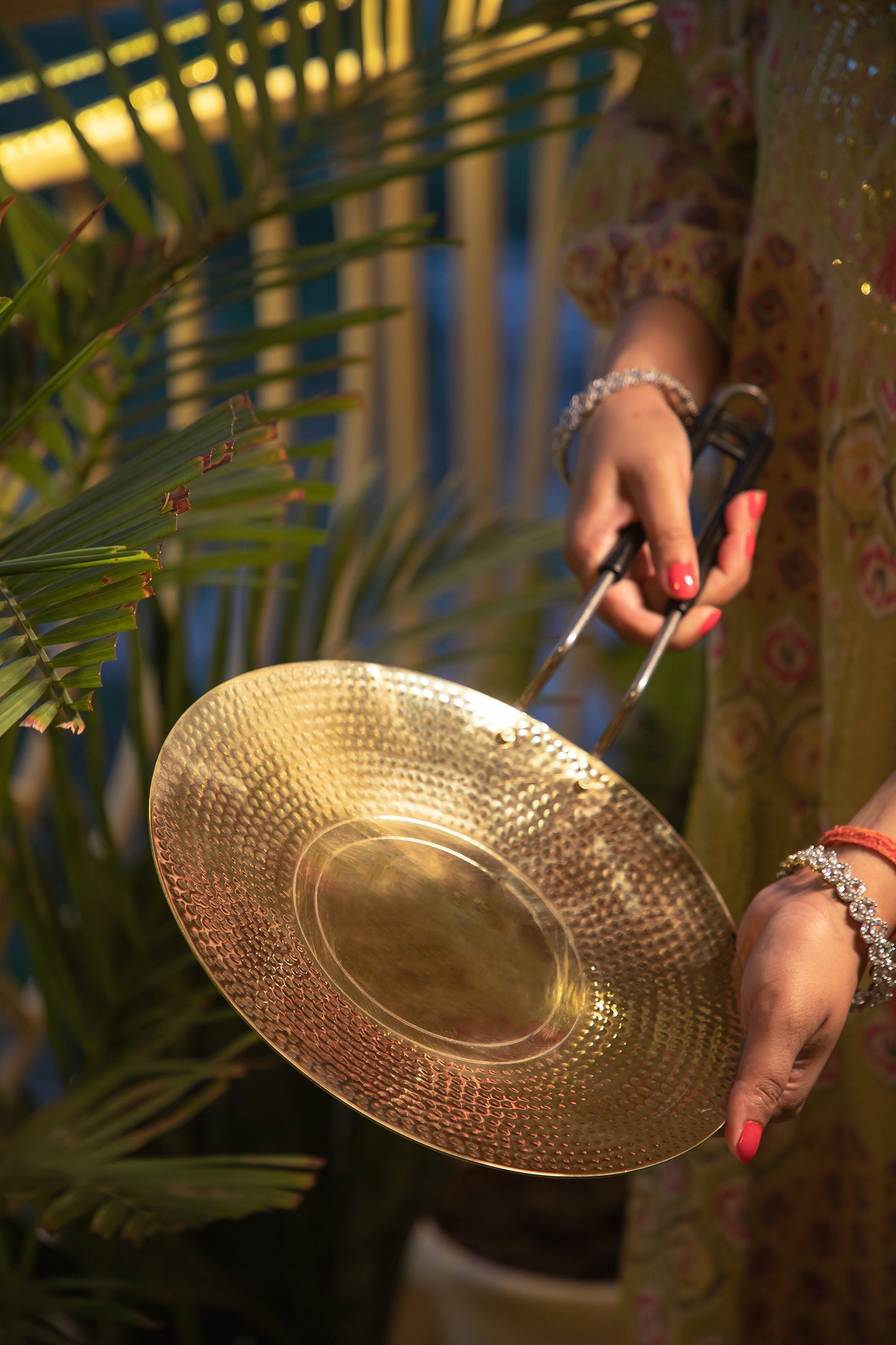 Brass Roti Tawa - 10 inch with PVC Handle & Teflon Free - Kalasians